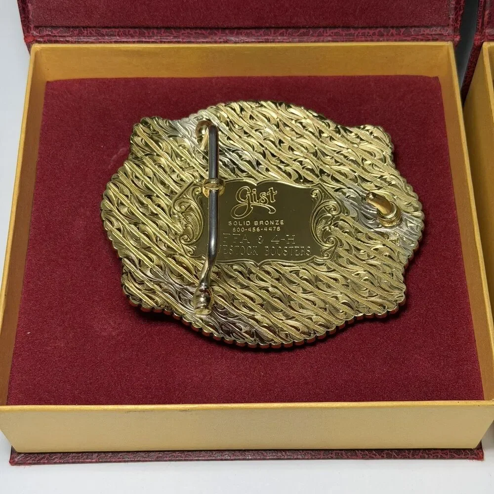 2009 Gist Brass Belt Buckle 1st Annual Golf Tournament Grand Champion Award NIB